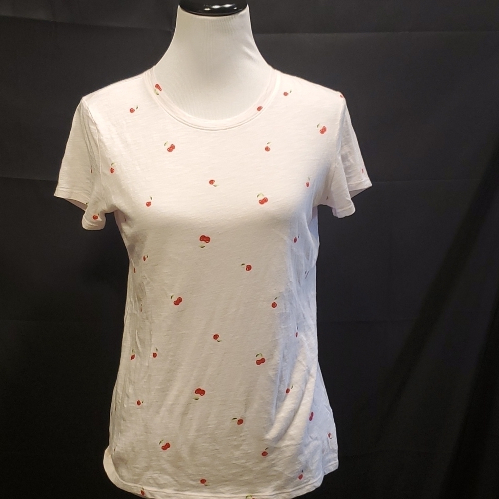 Pink! Cherry Print Tee SZ XS